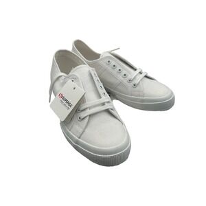 Superga Cotu Classic Canvas Sneakers White S000010 Womens 9.5 EU41,NEWw/DEFECTS